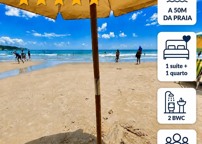 Bombas/ Bombinhas, A 50M Do Mar, Apartamento 2 Quartos, Com Churrasqueira Na Sacada, Ar E Wi-Fi
